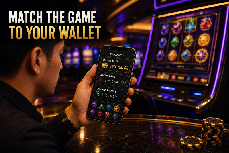 Slot games matched to session wallet